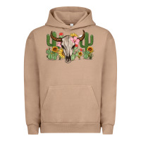 Pigment Burro bull skull with cactus Urban Hoodie - MaliasSmallBusiness