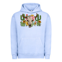 Pigment Grape Ice bull skull with cactus Urban Hoodie - MaliasSmallBusiness