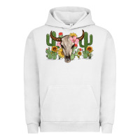 Pigment Lunar Rock bull skull with cactus Urban Hoodie - MaliasSmallBusiness