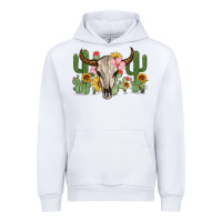White bull skull with cactus Urban Hoodie - MaliasSmallBusiness