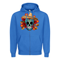 Mexico Skull Zipper Hoodie | Teevron