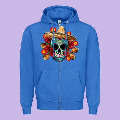 Mexico Skull Zipper Hoodie Designed By Cts Tumbler Store