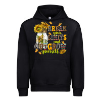 Black break your limits and outgrow yourself Urban Hoodie - NancyCooperArtShop