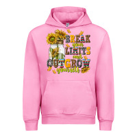 Fuchsia Pink break your limits and outgrow yourself Urban Hoodie - NancyCooperArtShop