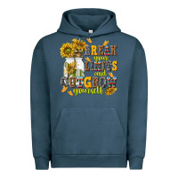 Pigment Midnight Navy break your limits and outgrow yourself Urban Hoodie - NancyCooperArtShop