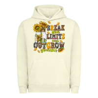 Pigment Pistachio break your limits and outgrow yourself Urban Hoodie - NancyCooperArtShop
