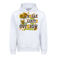 White break your limits and outgrow yourself Urban Hoodie - NancyCooperArtShop