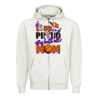 Oatmeal Heather loud and proud basketball mom Zipper Hoodie - Zillion Design Studio