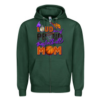 Sports Green loud and proud basketball mom Zipper Hoodie - Zillion Design Studio