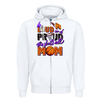 White loud and proud basketball mom Zipper Hoodie - Zillion Design Studio