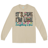 Mushroom it s fine i m fine everything s fine Long Sleeve Tee - Zillion Design Studio