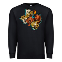 Black rodeo sunflower texas map Premium Sweatshirt - JahusDesignShop