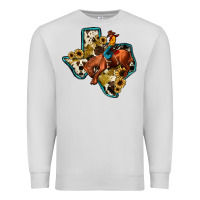 Dove Grey rodeo sunflower texas map Premium Sweatshirt - JahusDesignShop