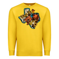 Lemon rodeo sunflower texas map Premium Sweatshirt - JahusDesignShop