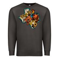 Smoke rodeo sunflower texas map Premium Sweatshirt - JahusDesignShop