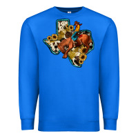 True Royal rodeo sunflower texas map Premium Sweatshirt - JahusDesignShop