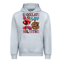 Heather Grey chocolate is my valentine Urban Hoodie - NancyCooperArtShop