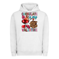 Pigment Lunar Rock chocolate is my valentine Urban Hoodie - NancyCooperArtShop