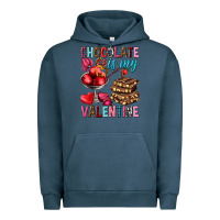 Pigment Midnight Navy chocolate is my valentine Urban Hoodie - NancyCooperArtShop