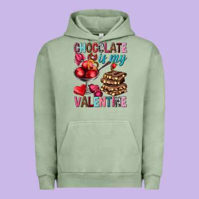 Chocolate Is My Valentine Urban Hoodie Designed By Nancycooperartshop