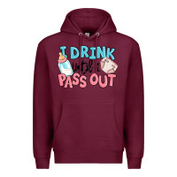 Burgundy i drink until i pass out baby Premium Hoodie - MaliasSmallBusiness