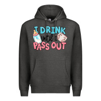 Charcoal Heather i drink until i pass out baby Premium Hoodie - MaliasSmallBusiness