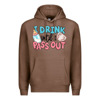 Chestnut i drink until i pass out baby Premium Hoodie - MaliasSmallBusiness