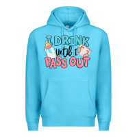 Ocean Blue i drink until i pass out baby Premium Hoodie - MaliasSmallBusiness