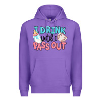 Purple i drink until i pass out baby Premium Hoodie - MaliasSmallBusiness