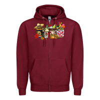 Burgundy mexico coffee Zipper Hoodie - CTS Tumbler Store