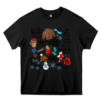 Black winter festive essentials Heavy Core Tee - CowhideDigitalArt