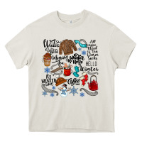 Cream winter festive essentials Heavy Core Tee - CowhideDigitalArt
