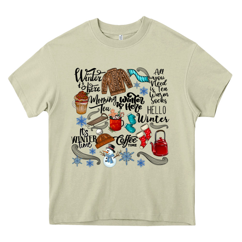 Winter Festive Essentials Heavy Core Tee by CowhideDigitalArt | Teevron