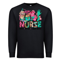 Black nurse coffee scrubs rubber gloves Premium Sweatshirt - Jasminsmagicworld