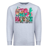 Heather Grey nurse coffee scrubs rubber gloves Premium Sweatshirt - Jasminsmagicworld