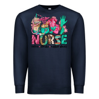 Navy nurse coffee scrubs rubber gloves Premium Sweatshirt - Jasminsmagicworld