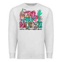 Oatmeal Heather nurse coffee scrubs rubber gloves Premium Sweatshirt - Jasminsmagicworld