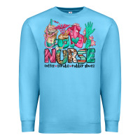 Ocean Blue nurse coffee scrubs rubber gloves Premium Sweatshirt - Jasminsmagicworld