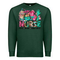 Sports Green nurse coffee scrubs rubber gloves Premium Sweatshirt - Jasminsmagicworld