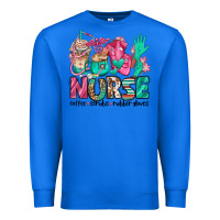 True Royal nurse coffee scrubs rubber gloves Premium Sweatshirt - Jasminsmagicworld