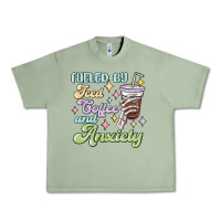 Oil Green fueled by iced coffee and anxiety Urban Heavy Tee - MaliasSmallBusiness