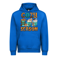 Cobalt cozy season winter coffee cups Urban Hoodie - MaliasSmallBusiness
