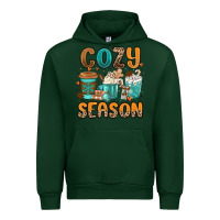 Forest Green cozy season winter coffee cups Urban Hoodie - MaliasSmallBusiness