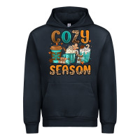 Navy cozy season winter coffee cups Urban Hoodie - MaliasSmallBusiness