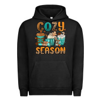 Pigment Black cozy season winter coffee cups Urban Hoodie - MaliasSmallBusiness