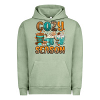 Pigment Oil Green cozy season winter coffee cups Urban Hoodie - MaliasSmallBusiness