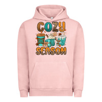 Pigment Salmon cozy season winter coffee cups Urban Hoodie - MaliasSmallBusiness
