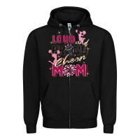 Black loud and proud cheer mom Zipper Hoodie - Zillion Design Studio