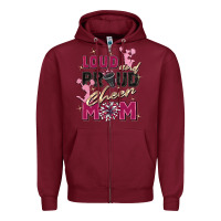 Burgundy loud and proud cheer mom Zipper Hoodie - Zillion Design Studio