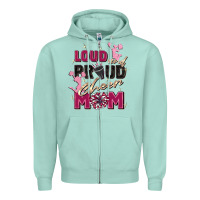 Seafoam loud and proud cheer mom Zipper Hoodie - Zillion Design Studio